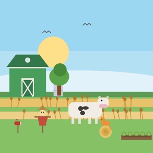 Country Orchard — a farm paint-by-sticker puzzle from Pentire's built-in library