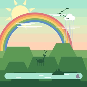 Alpine Horizon — a landscape paint-by-sticker puzzle from Pentire's built-in library