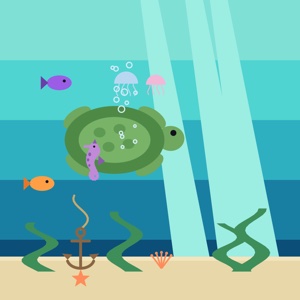 Coral Depths — a ocean paint-by-sticker puzzle from Pentire's built-in library