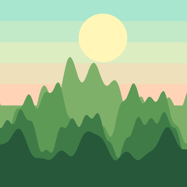 The same landscape scene rendered in the Real photo art style